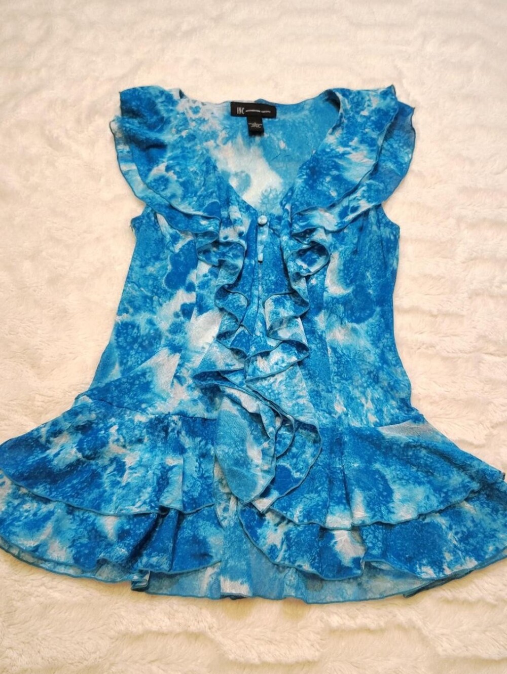INC International Concepts Blue Mermaid Top